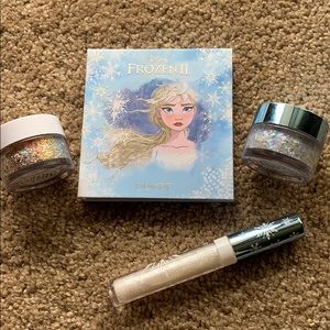 Frozen ll eyeshadow palette, glitter and lipgloss
